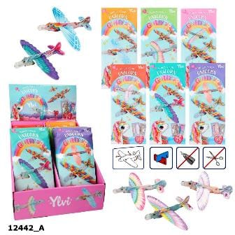 Construye tu planeador unicornio de Ylvi - Set con dos unicornios voladores 