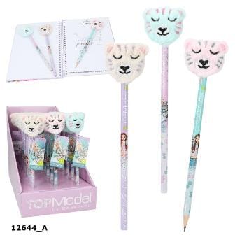 TopModel - Lapiz mina Fantasy Tiger con toper de peluche suave