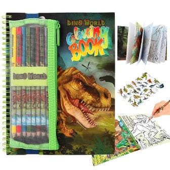 Dino World Libro de Colorear con Lápices de Colores