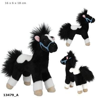 Â¡Para enamorarse Miss Melody caballo de peluche blanco y negro super suave