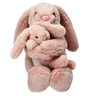 Conejito de peluche Nelly con su tierno bebé Princess Mimi 