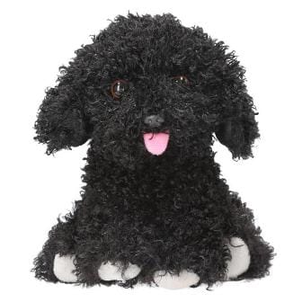 Peluche tierno de Poodle negro 16 cm de TOPModel 