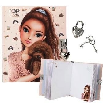 Diario con dulce diseno de perrito y candado de corazon - KITTY and DOGGY TOPModel 