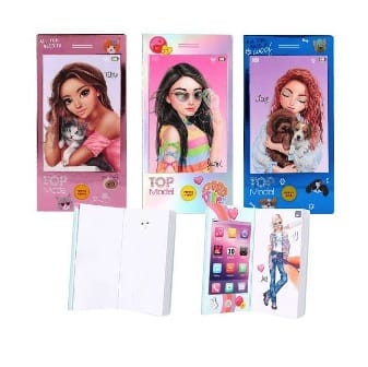 Mini librito con musicapara colorear y disenar looks TOPModel 