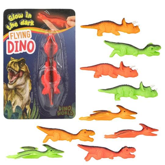 Dino World dinosaurio volador que brilla en la oscuridad - 12 disenos fluorescentes