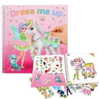 Ylvi Dress me up - Cuaderno con calcomanías - Crea fantasticos outfits para los unicornios y sus amigos