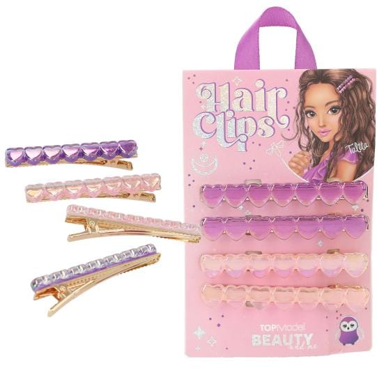 TOPModel Set con 4 pinzas para el pelo corazones de BEAUTY and ME