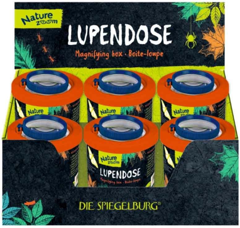 Caja redonda con 2 lupas de Nature Zoom - Aumenta la vista 2 hasta 4 veces 