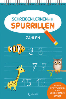Schreiben lernen mit Spurrillen - Zahlen - Aprender a escribir Números