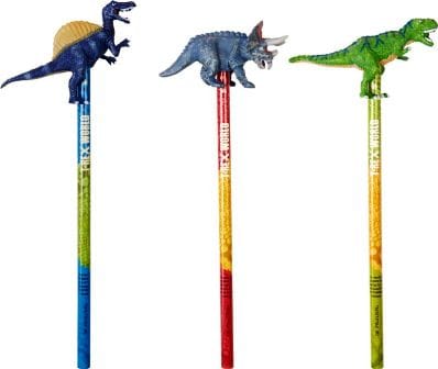 Lapiz mina HB con lindo topper de T-Rex World - Elige tu dinosaurio