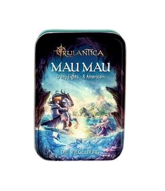 El clásico juego de cartas Mau Mau con diseno Rulantica en cajita de metal