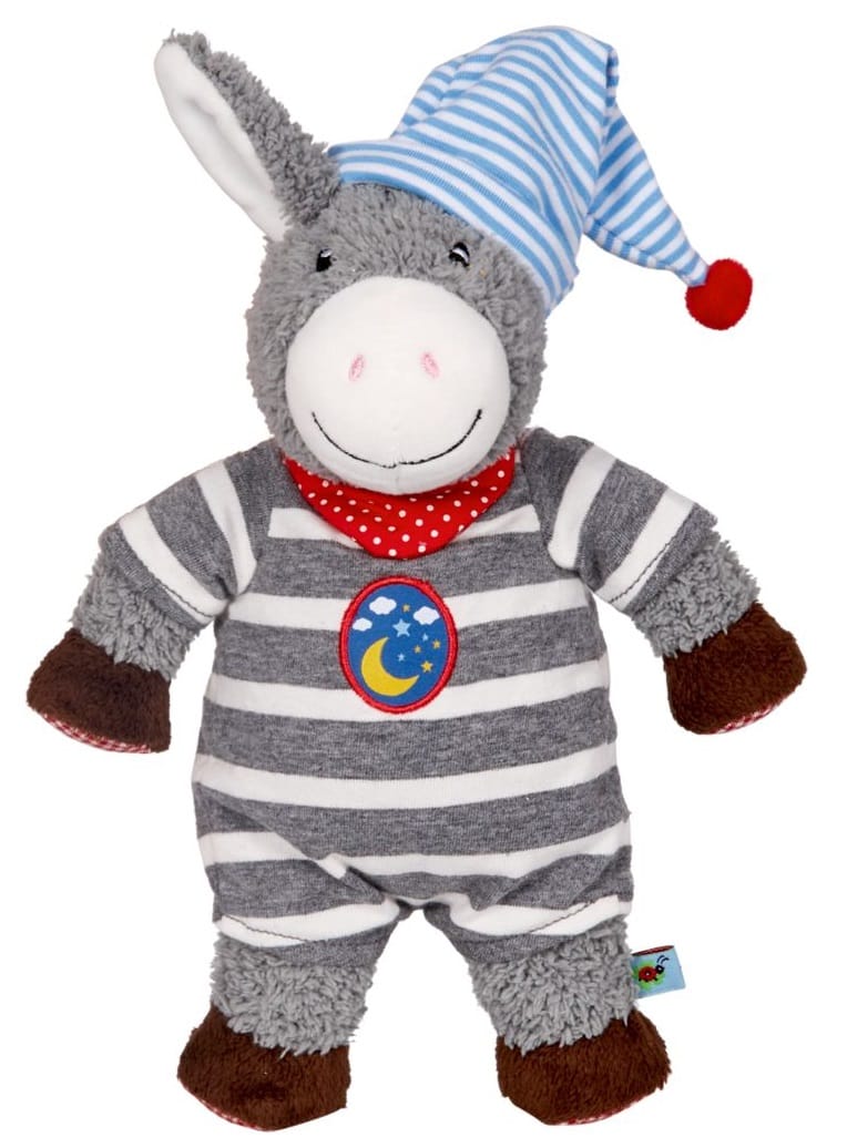 Lindísimo Peluche musical Burro con gorrito de Baby Suerte 