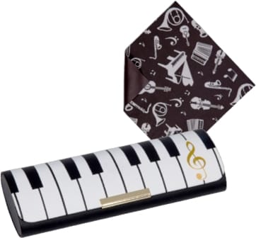 Estuche para lentes con pano de limpieza Teclado - All about music