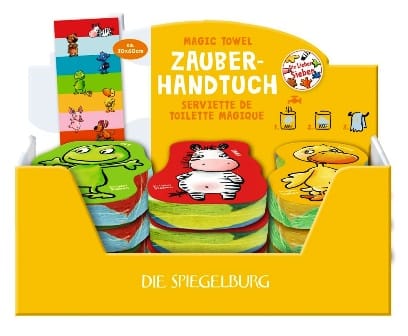 Linda Toalla mágica comprimida y colorida de Los 7 carinos de 100% algodon - 60x30cm