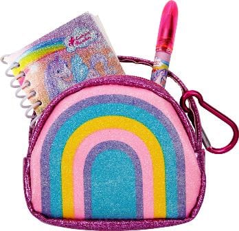 Mini carterita arcoiris brillante con set de escritura - Unicorn Paradise