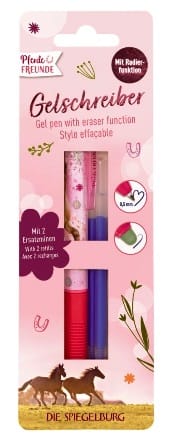 Lapiz de gel con función de borrador - lleva dos minas extra 