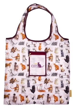 Bolso plegable con gatitos - I love cats & dogs