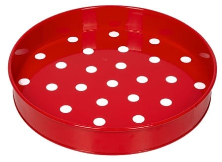 Bandeja decorativa de metal - Puntitos alegres