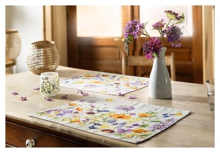 Bienvenido al mundo mágico floral - Set con 2 preciosos individuales con motivos florales