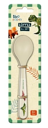 Juego de 2 cucharas - Dino Friends - sin BPA y apto para lavavajillas y microondas