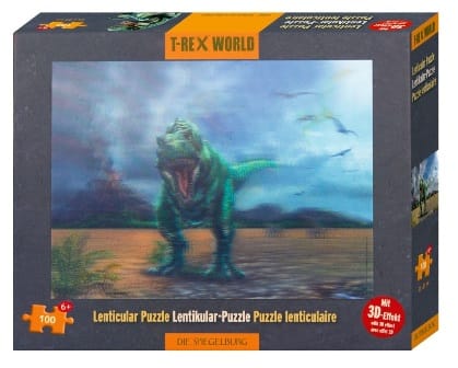 Puzzle lenticular de T-Rex World  con 100 piezas