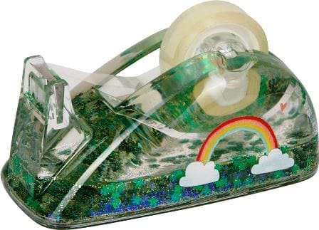 Dispensador brillante de cinta adhesiva con cajita de regalo 