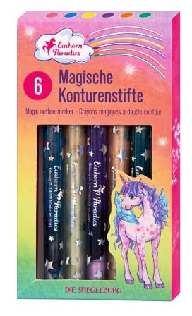 Set de 6 preciosos lapices con contornos magicos para darle un toque especial a tus dibujos