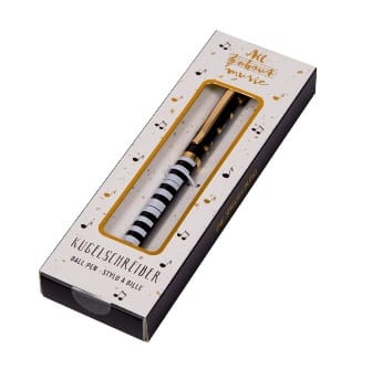Delicado boligrafo con diseno musical de la linea All about music