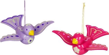 Hermoso colgante pájaro de madera - Para decorar el hogar y el jardin