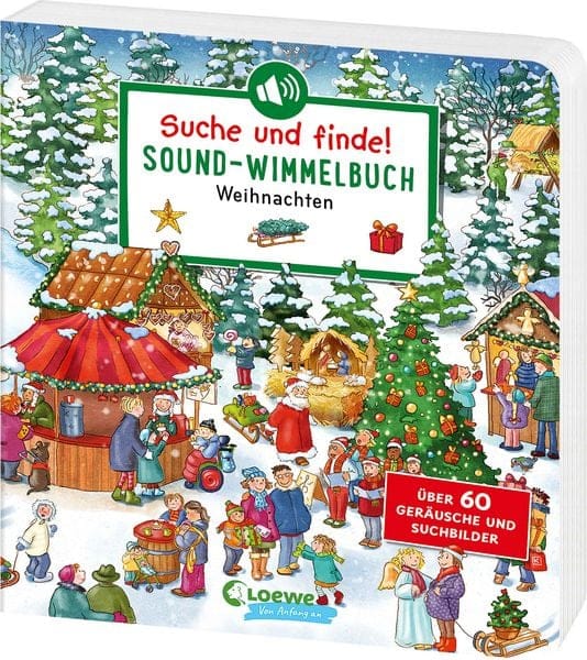 Suche und finde Sound-Wimmelbuch - Weihnachten - Busca busca Navidad - Textos en aleman
