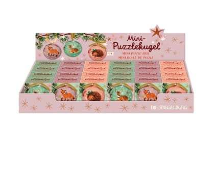 Mini bola rompecabezas en linda cajita de regalo - con hermosos disenos navidenos para decorar el arbol