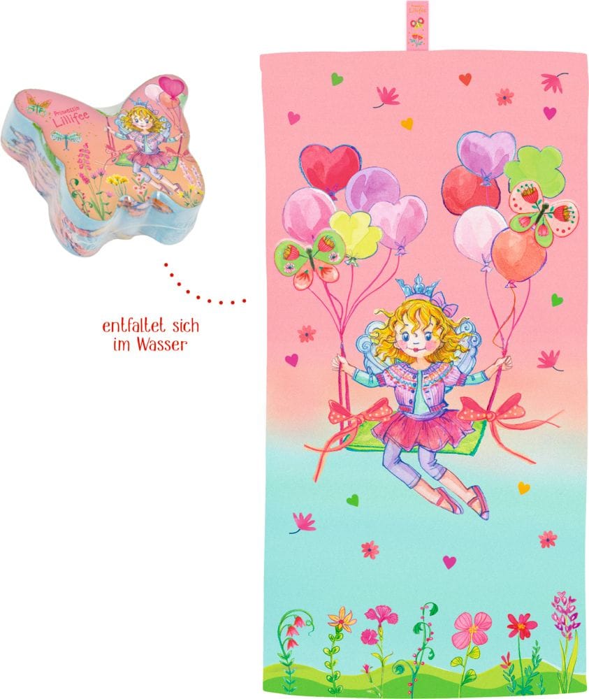 Toalla mágica comprimida Globos de Princesa Lillifee