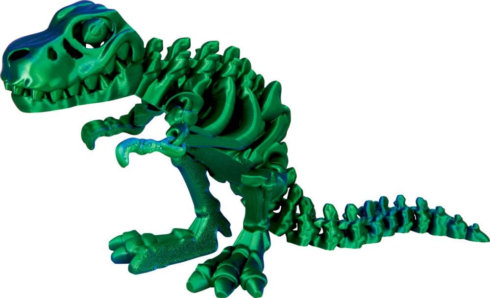 Sumérgete en el fascinante mundo del T-Rex movible con su efecto brillante metálico