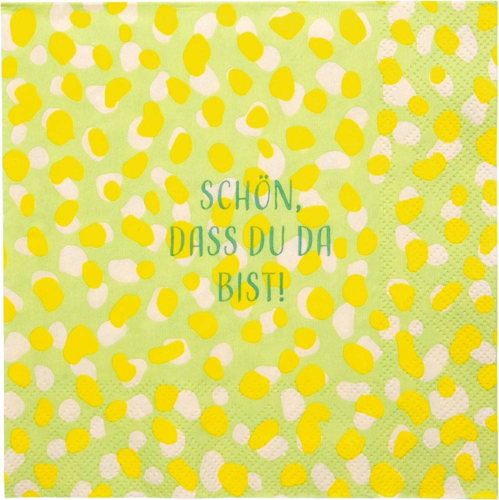 Set con 20 serviettas - Schön, dass du da bist - Qué bueno que estés aquí 