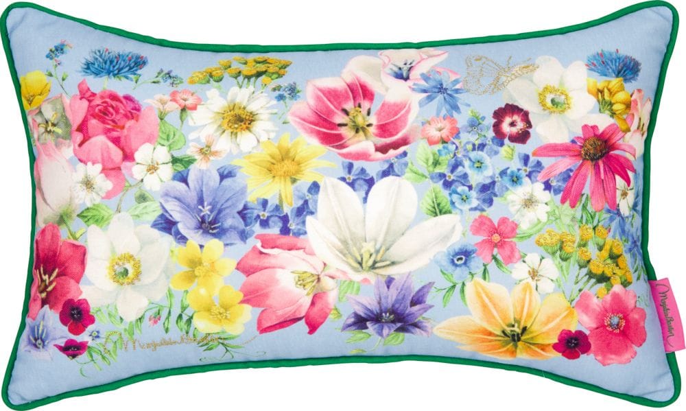 Precioso Cojín GardenLove de 42x26 cm - Trae flores coloridas en tonos vivos a tu hogar