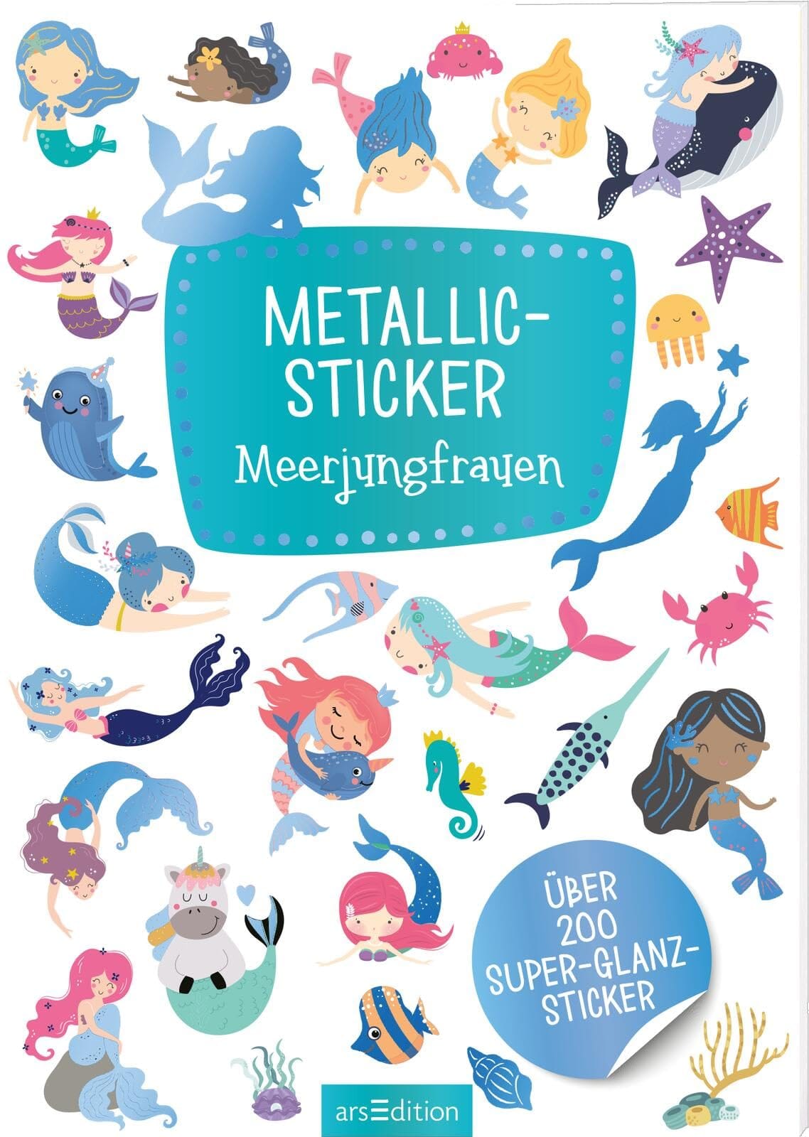 Metallic-Sticker-Meerjungfrauen ueber 200 Sticker - 200 Pegatinas metálicas de sirena