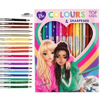 TOPModel -18 lápices de colores con sacapuntas - minas suaves, a prueba de rotura y de alta calidad