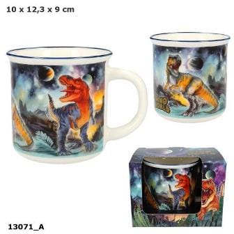 Taza con motivo de dinosaurio y galaxia Dino World GALAXY de porcelana New Bone
