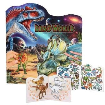 Dino World libro de colorear con stickers