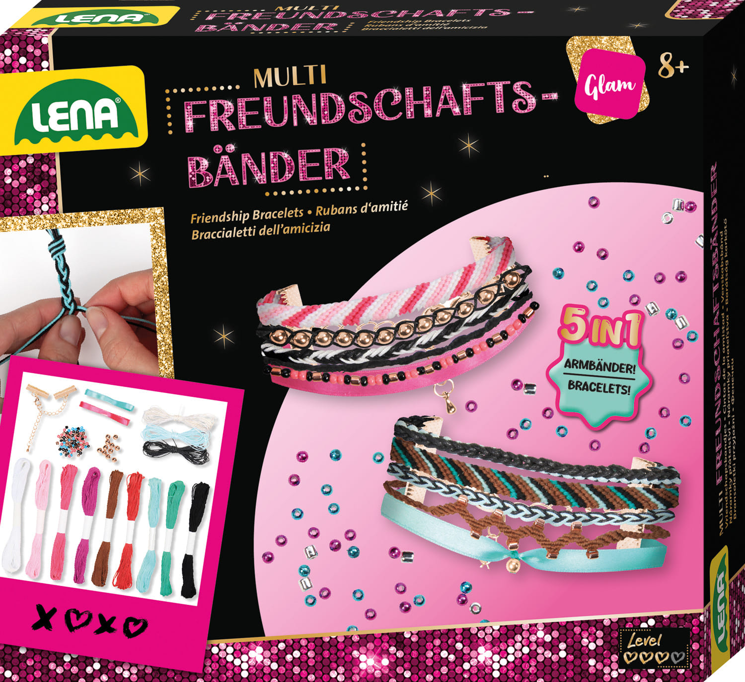 Set creativo Glam Pulseras de amistad de Lena