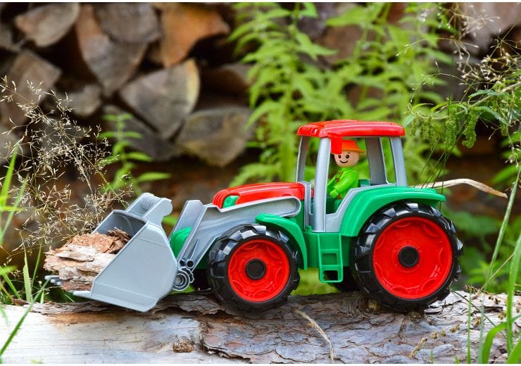 TRUXX Tractor de 34 cm y figura para jugar - con ejes de acero galvanizados
