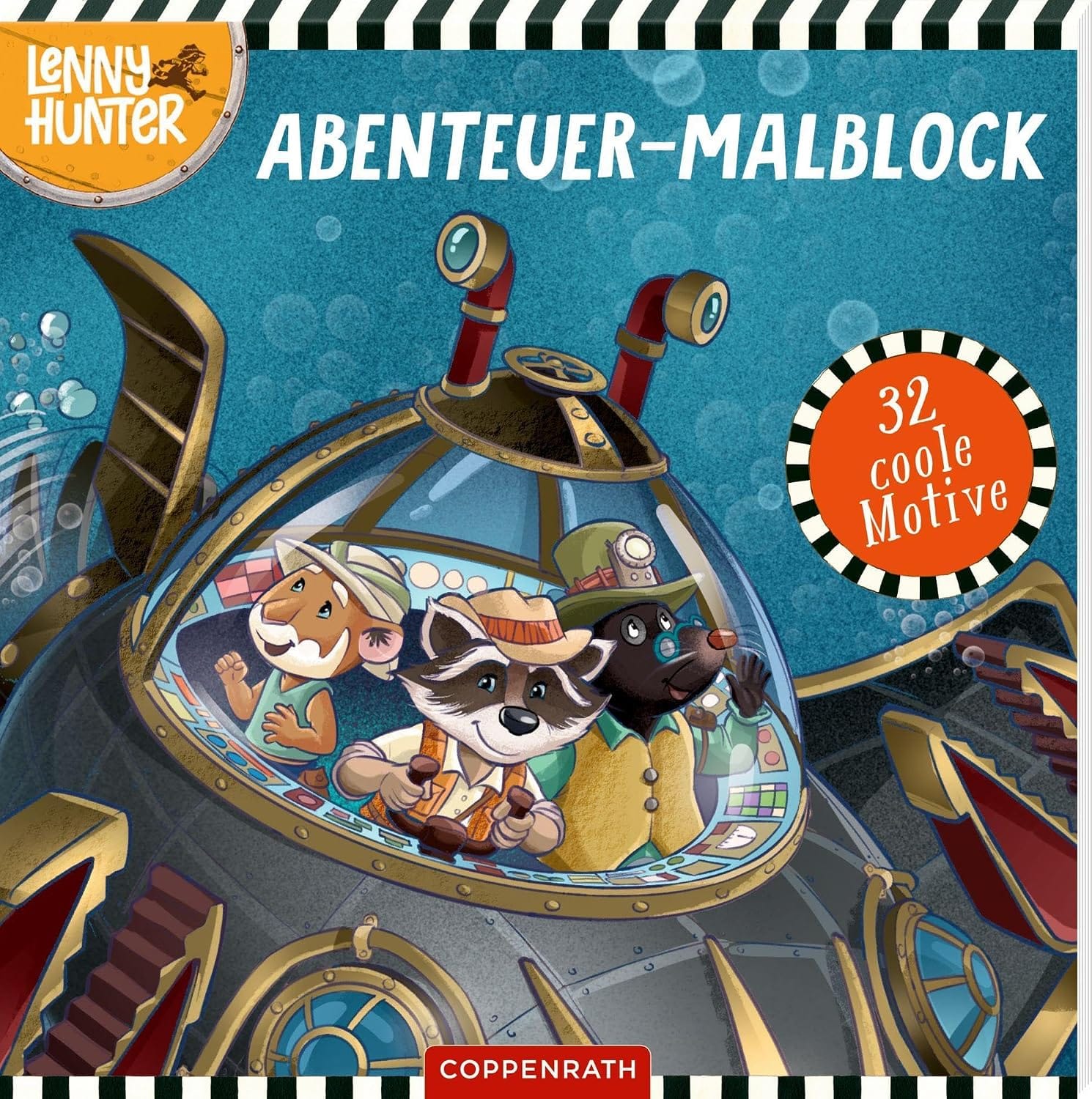 Libro para colorear de aventuras geniales con 32 páginas de Lenny Hunter