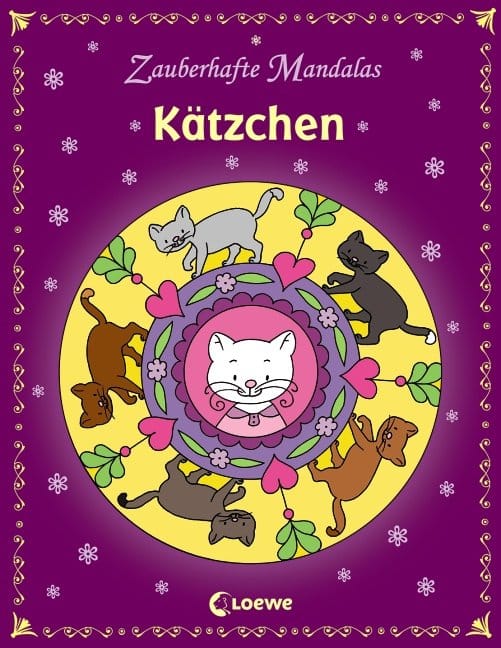 Zauberhafte Mandalas Kaetzchen - Mandalas redondas con gatitos 