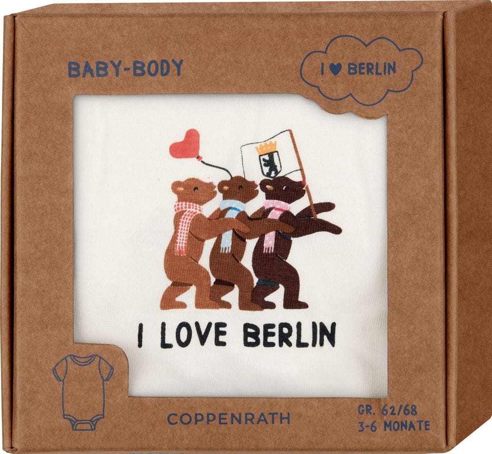 Baby-Body - I love Berlin hecho de 100% algodón y con cajita de regalo 