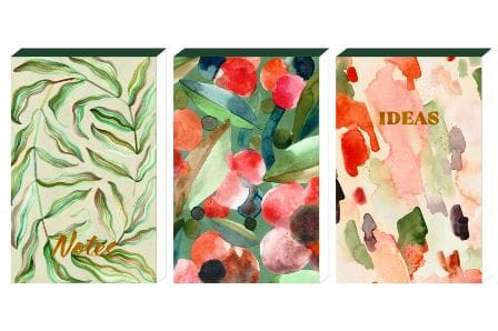 Bonito bloc de notas con 80 hojas de la serie colores de las estaciones