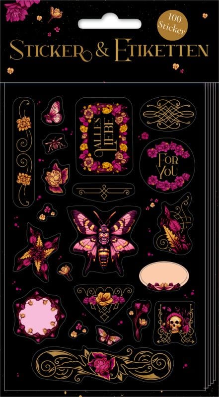 Hoja de pegatinas: 100 Pegatinas y etiquetas de Passion for Pages